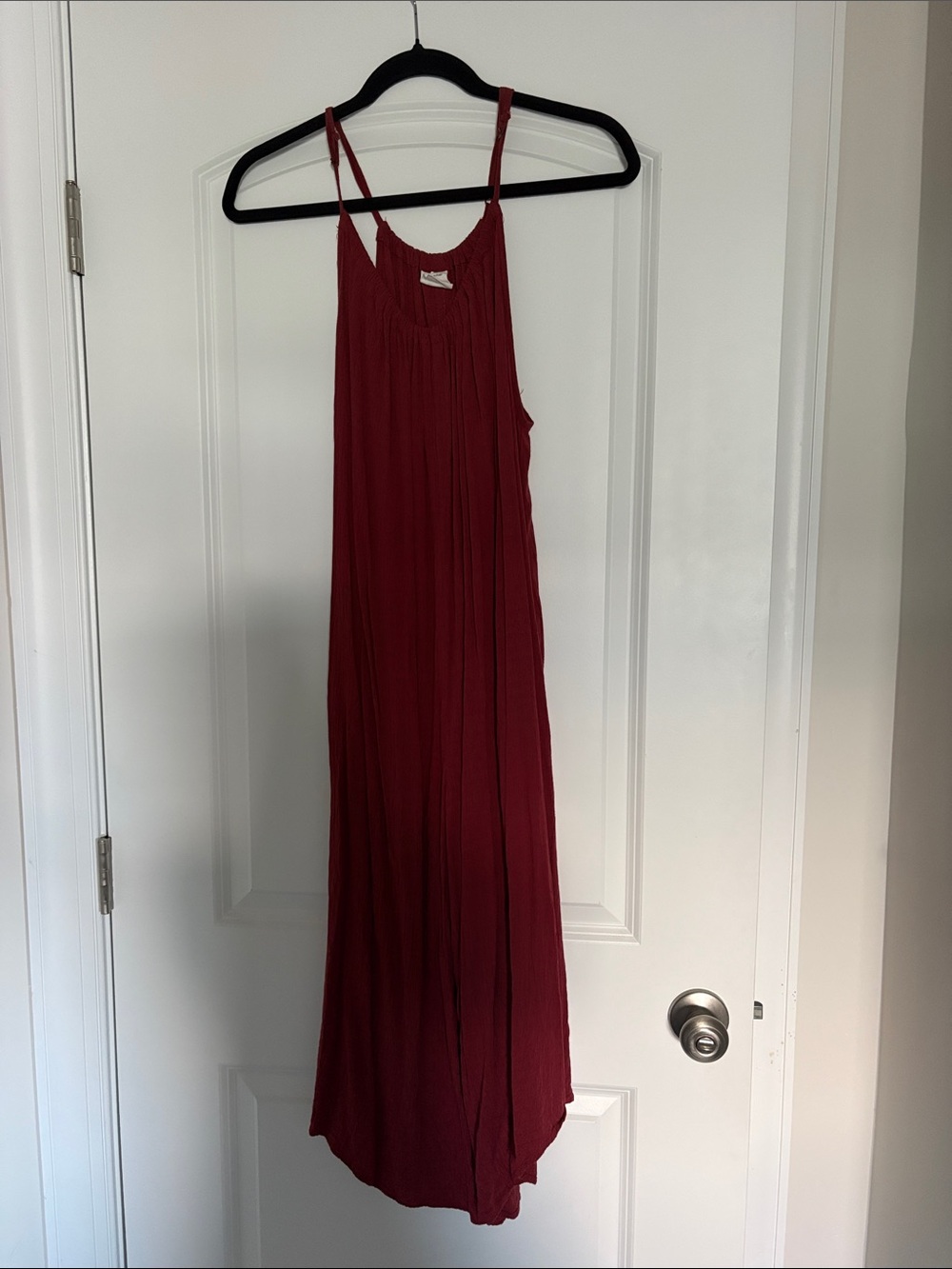 By Together Burgundy Sleeveless Maxi Jumpsuit